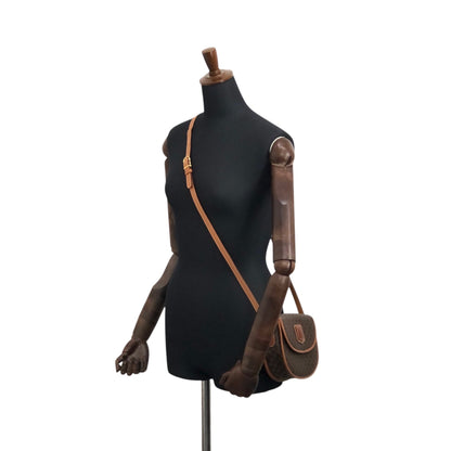 CELINE Macadam Blason Shoulder bag Brown Vintage mdu8r7