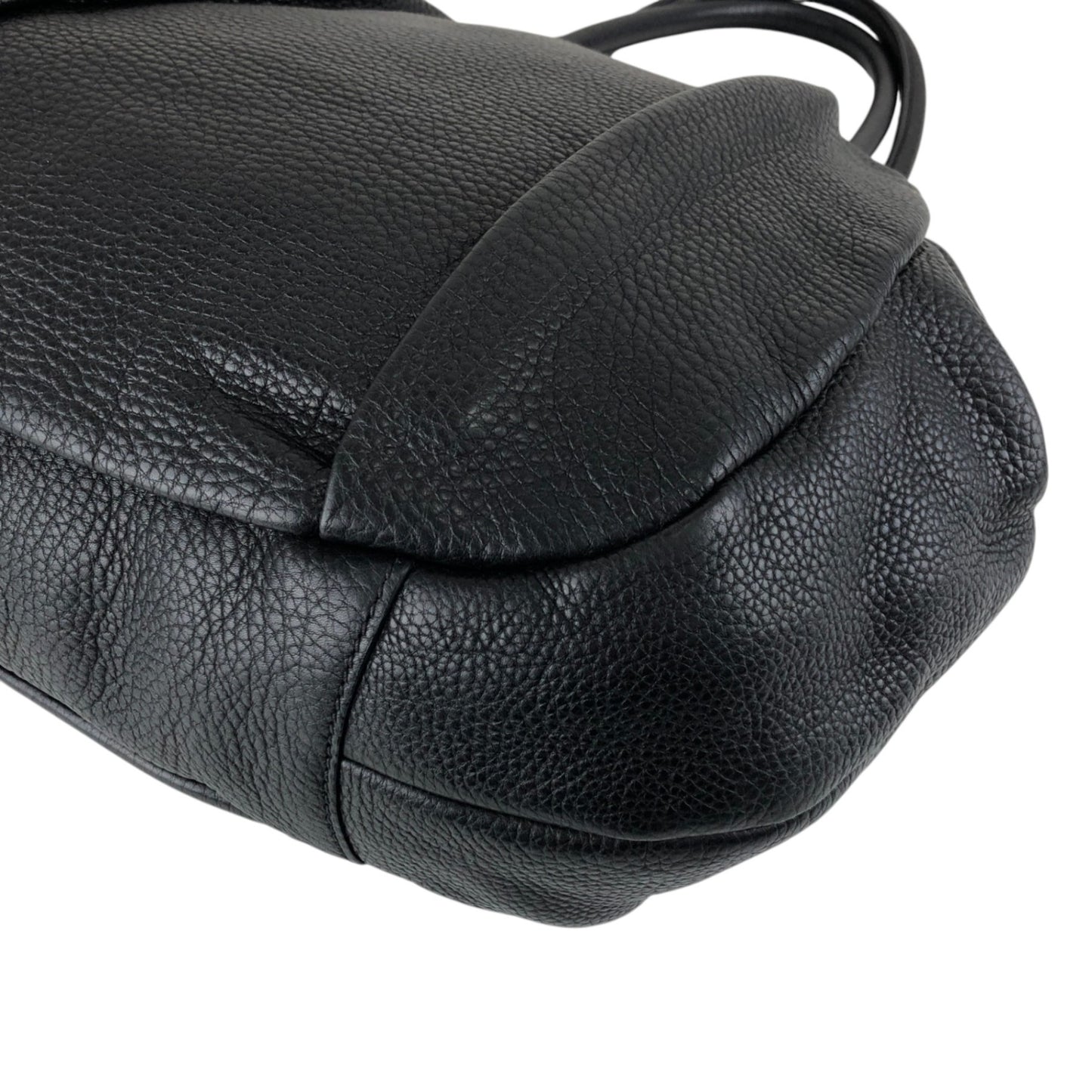 PRADA Logo Handbag Totebag Black Vintage 7zspmn