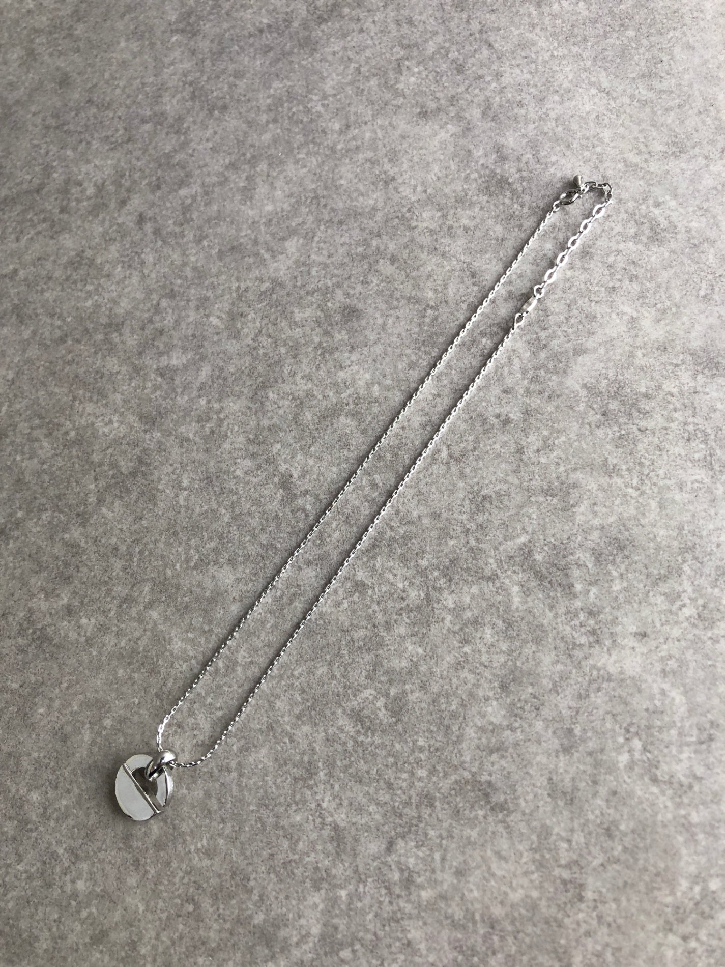 Christian Dior Logo Motif Necklace Silver Vintage vcvei6