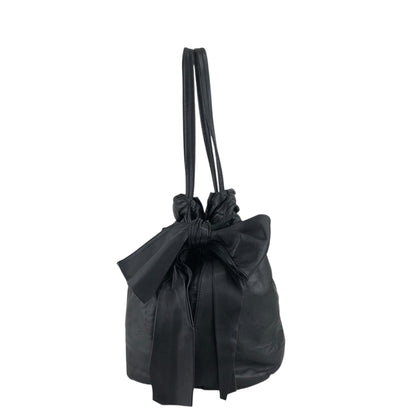 PRADA Logo Ribbon Totebag Black Vintage 548imc