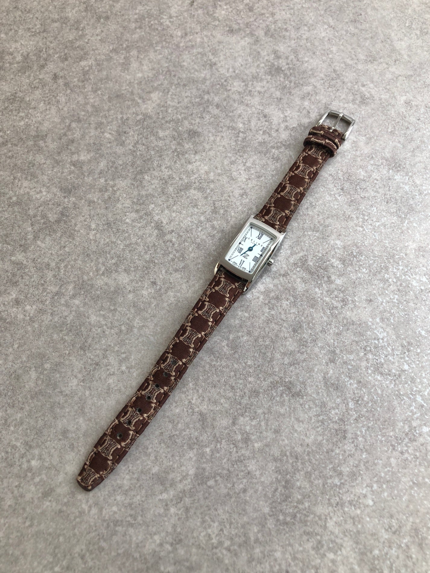 CELINE Macadam Blason Watch Brown Vintage mhphxp