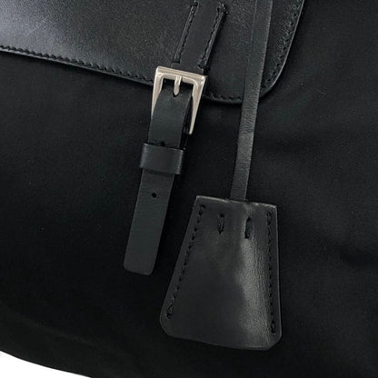 PRADA Triangle Logo Nylon Leather Boston bag Doctors bag Black Vintage cwki7t