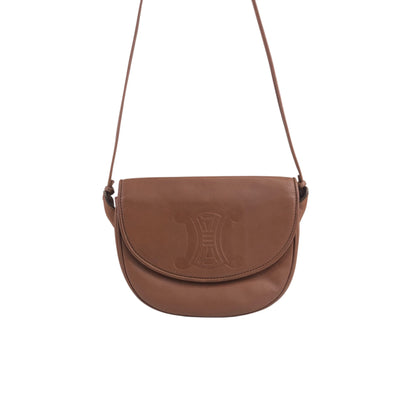 CELINE Blason Round Shoulder bag Brown Vintage krviby