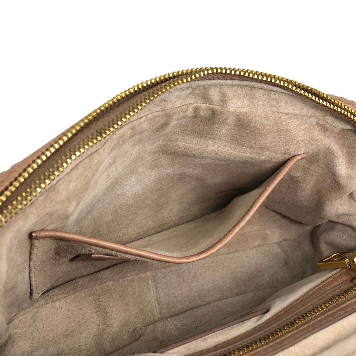 PRADA Logo Front Buckle Chain Shoulder bag Brown Vintage gkm4zp