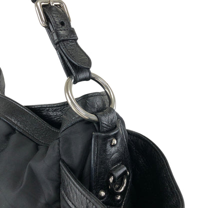PRADA Logo Shoulder bag Totebag Black Vintage td4ahh
