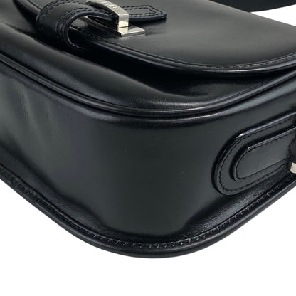 CELINE Front Buckle Shoulder bag Black Vintage 3nhdaw