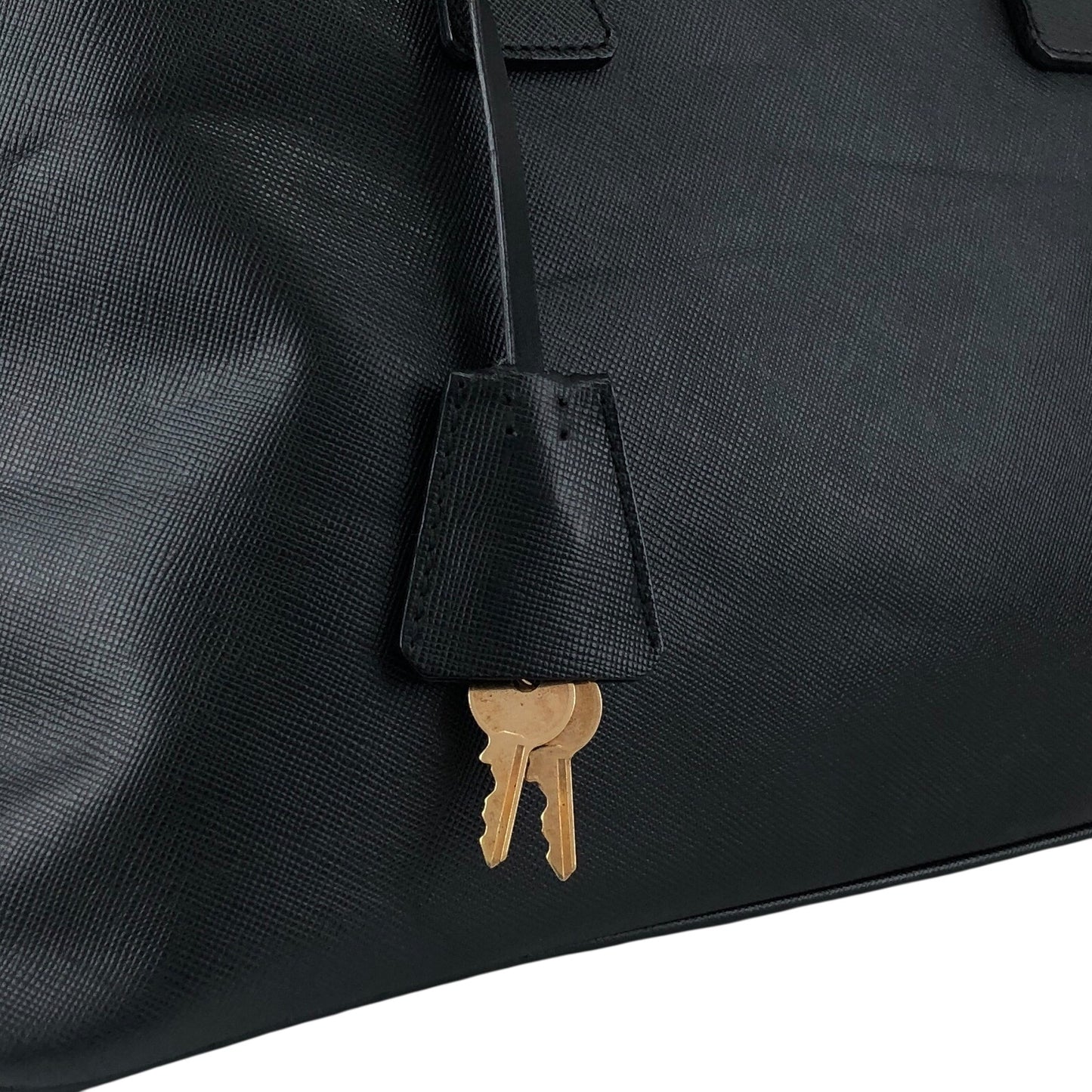 PRADA Triangle Logo Handbag Black Vintage wxkttk