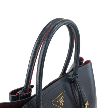 PRADA Triangle Logo Handbag Black Vintage n54bxv