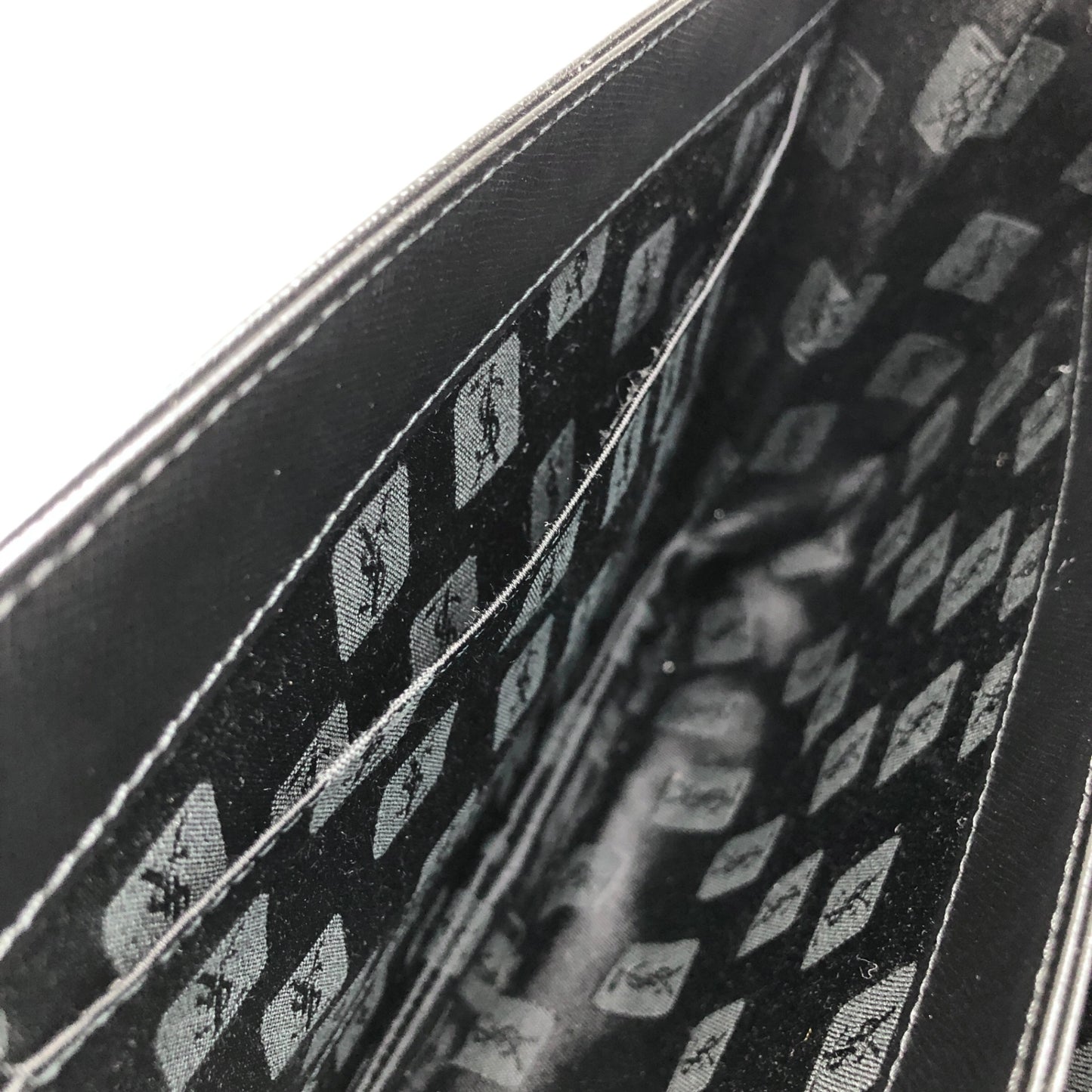 Yves Saint Laurent YSL Logo Shoulder bag Black Vintage bscs8w