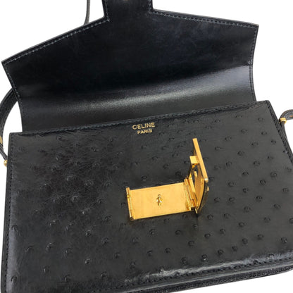 CELINE Horse Carriage Shoulder bag Black Vintage d66xv8