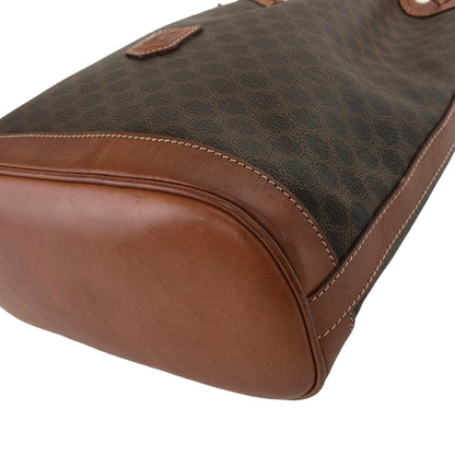 CELINE Blason  PVC Leather Drawstring Shoulder bag Brown Vintage 74e7k5