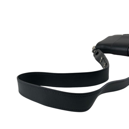 PRADA Logo Ribbon Motif Shoulder bag Black Vintage e3gymr