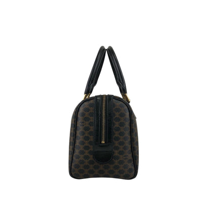 CELINE Macadam Blason Two-way Small Boston bag Shoulder bag Black Vintage wuxab4