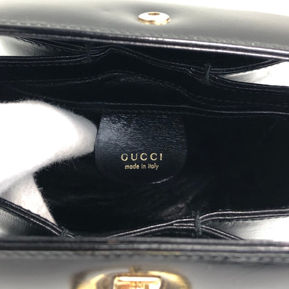GUCCI Logo Small Handbag Black Vintage xwdrnw