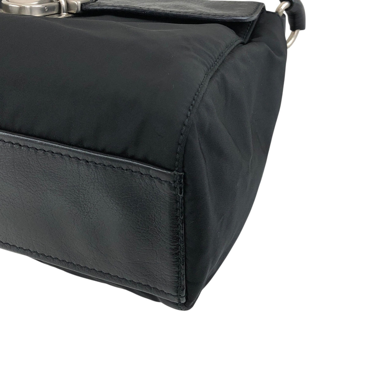 PRADA Push lock Shoulder bag Black Vintage vyves6