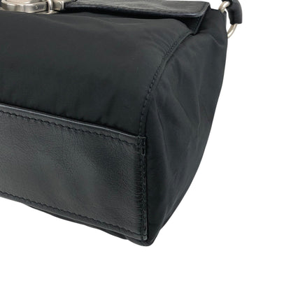 PRADA Push lock Shoulder bag Black Vintage vyves6