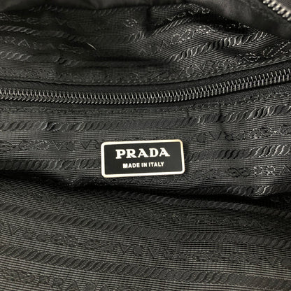 PRADA Tessuto Triangle Logo Totebag Black Vintage naaxd3