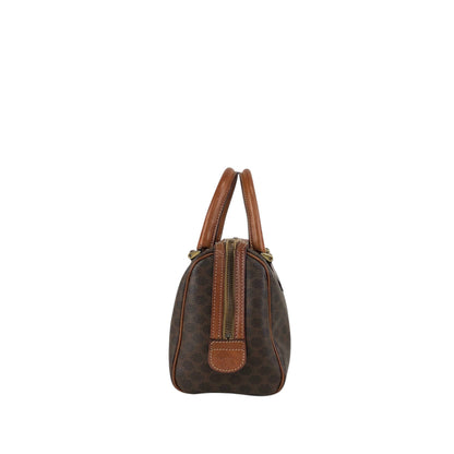 CELINE Macadam Two-way Handbag Shoulder bag Brown Vintage jymunw