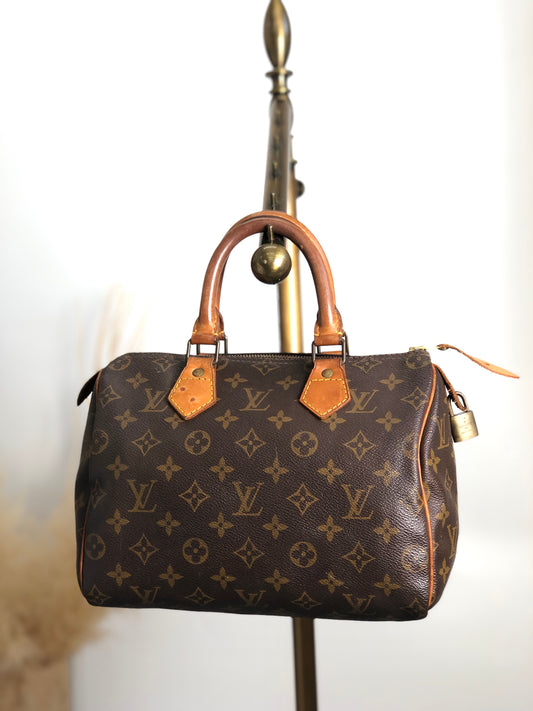 LOUIS VUITTON Monogram Handbag Brown M41528 Vintage afefax