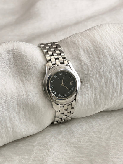 GUCCI Quartz Watch Silver 5500L Vintage w75vg2