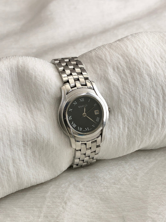 GUCCI Quartz Watch Silver 5500L Vintage w75vg2
