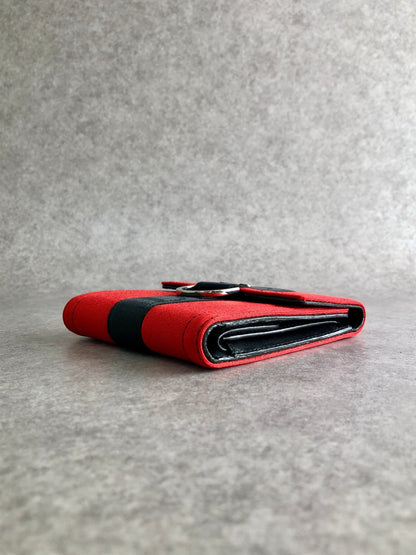 Christian Dior Trifold Wallet Red Vintage 7wczfr