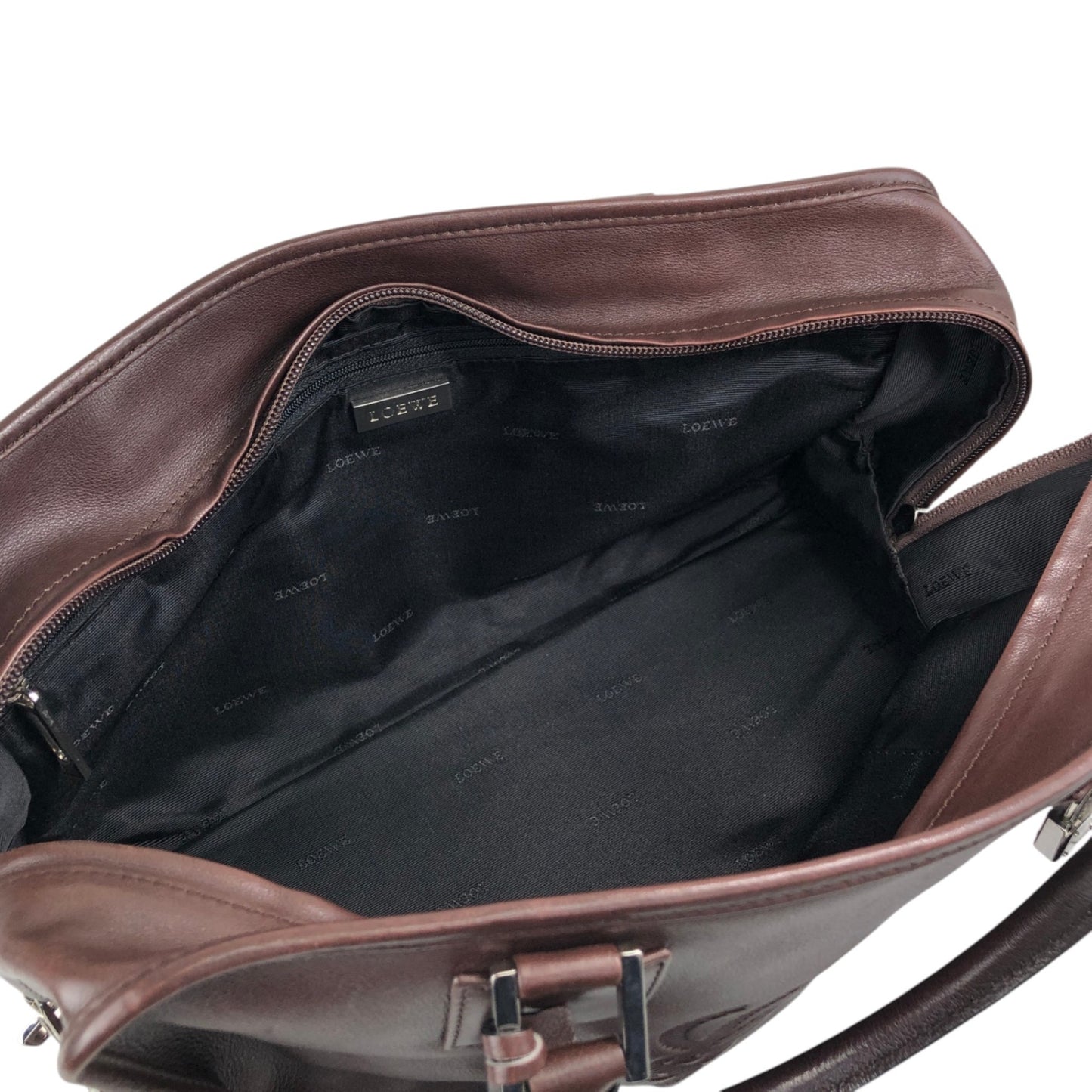 LOEWE Amazona36 Handbag Boston bag Brown Vintage a3rpfj