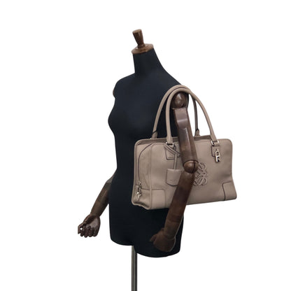 LOEWE Amazona36 Anagram Handbag Boston bag Gray Vintage mhy4fx