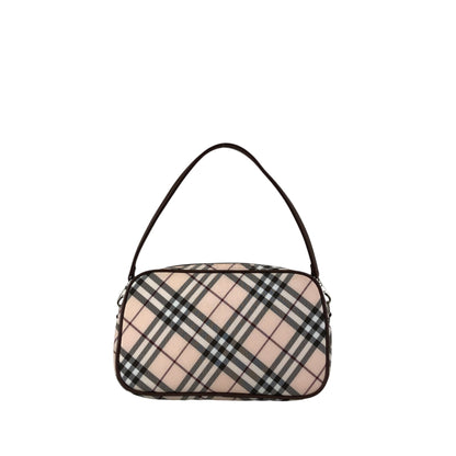 BURBERRY Check Small Handbag Beige Vintage t7rvr4