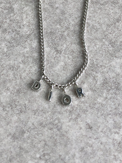 Christian Dior Logo Motif Bracelet Silver Vintage iwy7ym