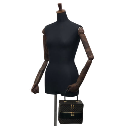 CELINE Macadam Triomphe Handbag Vanity bag Black Vintage utd2i7