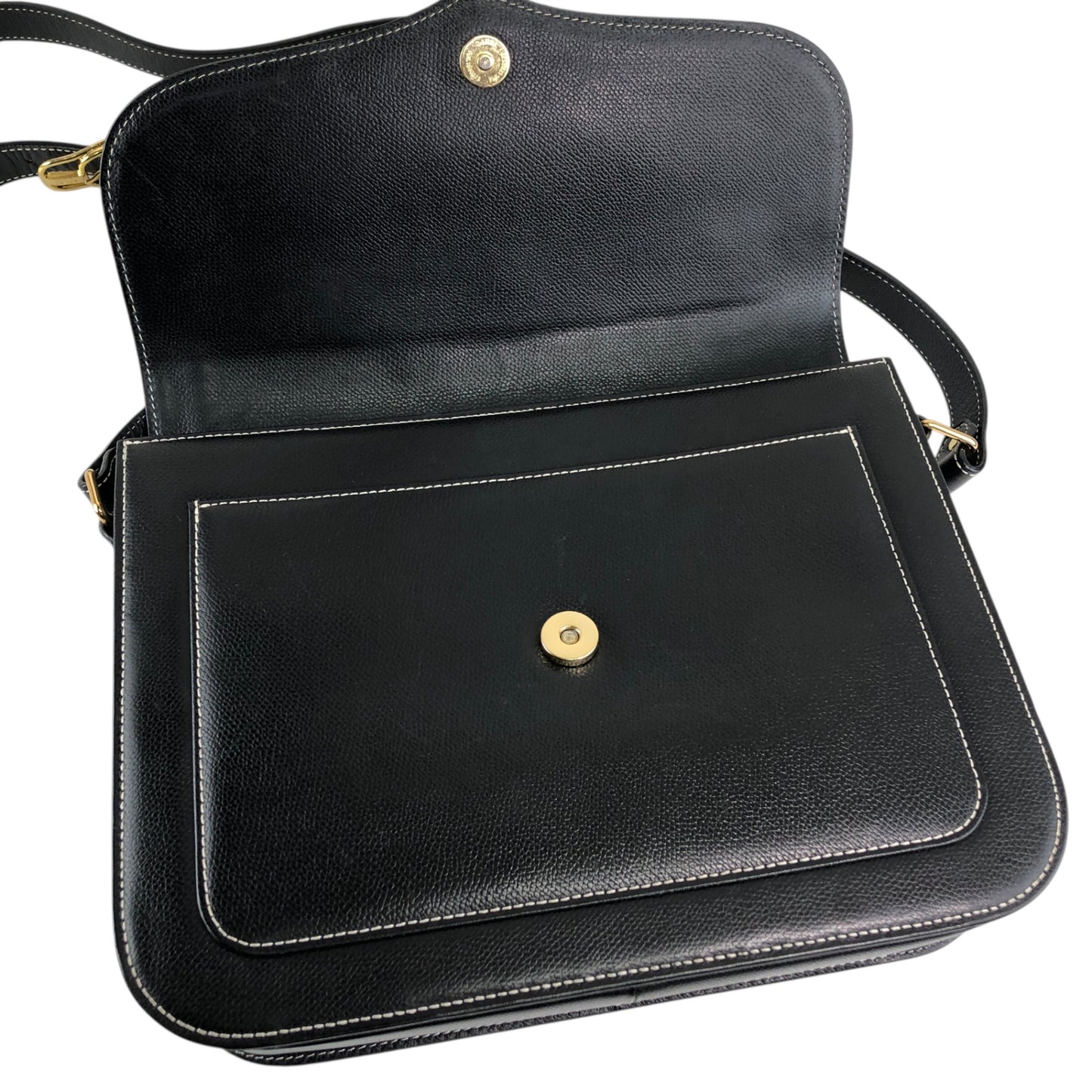 Yves Saint Laurent YSL Logo Shoulder bag Black Vintage wvtdki