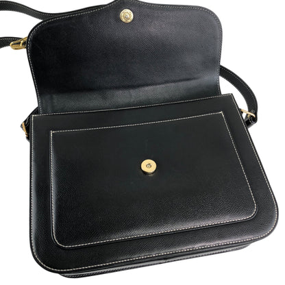 Yves Saint Laurent YSL Logo Shoulder bag Black Vintage wvtdki