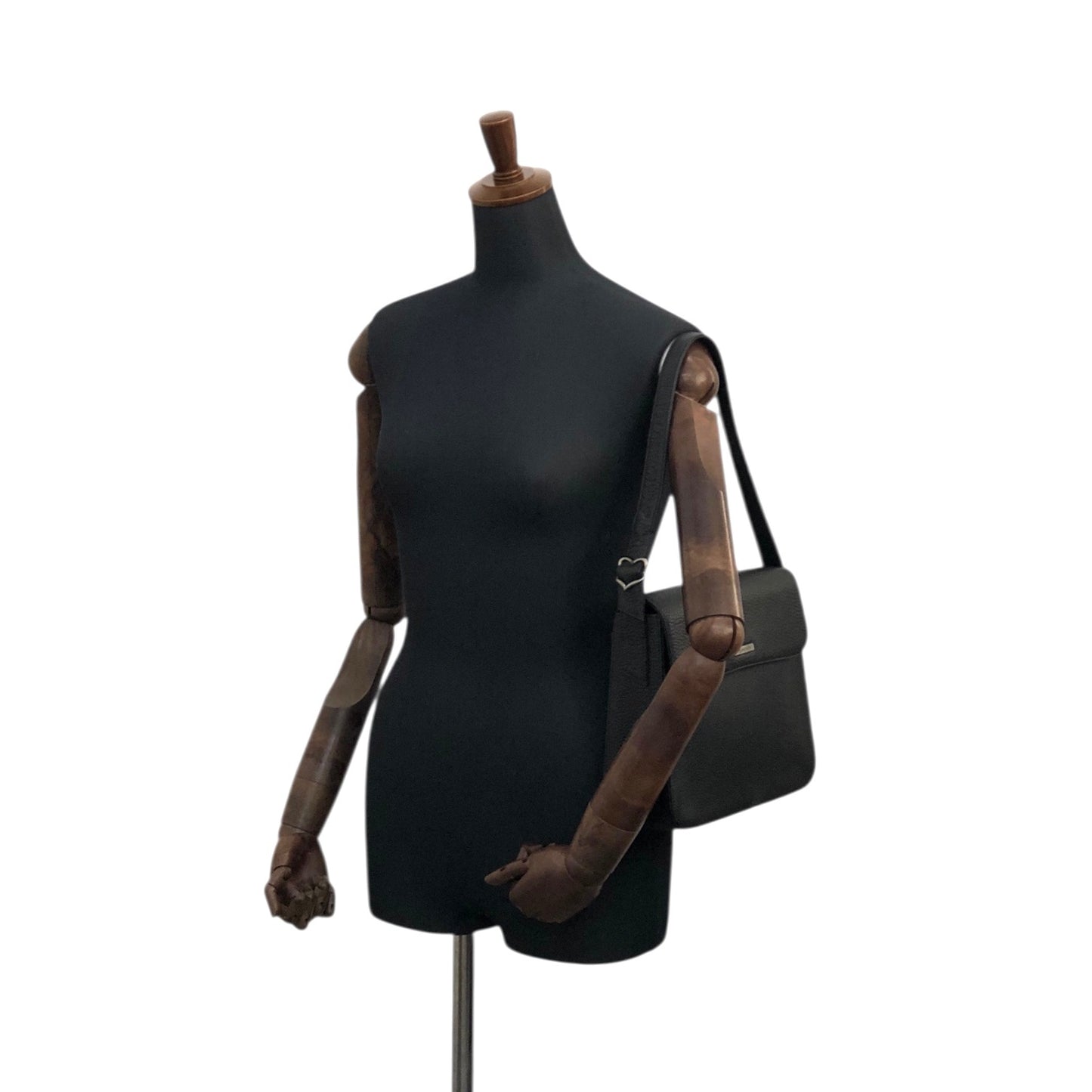 Yves Saint Laurent Logo Shoulder bag Black Vintage vgm3f4