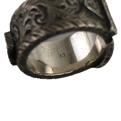 GUCCI Interlocking Ring Silver Vintage 4avugi