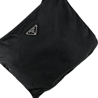 PRADA Tessuto Triangle Logo Shoulder bag Black Vintage cgen7x
