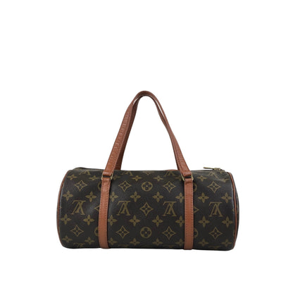 LOUIS VUITTON Monogram Handbag Pouch Brown Vintage kkcs2t