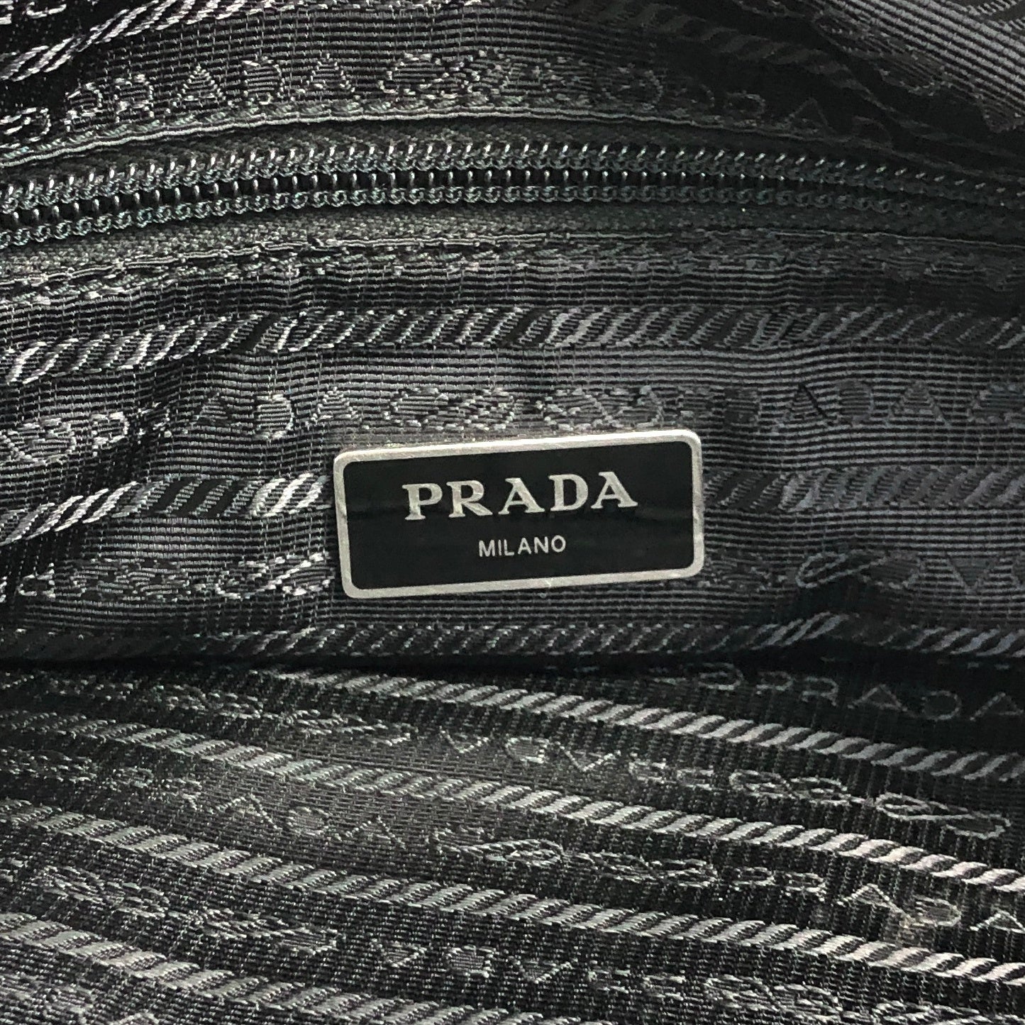 PRADA  Triangle Logo  Handbag Totebag Black Vintage a4rxmg