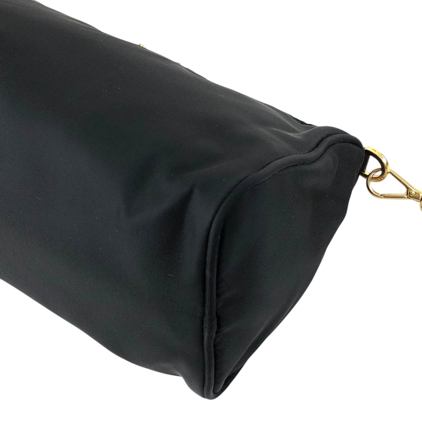 PRADA Logo  Small Handbag Pouch Black Vintage gnc6de