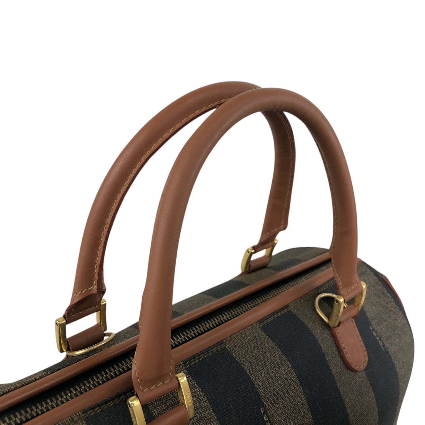 FENDI Pecan Logo Two-way Handbag Shoulder bag Brown Vintage sudkyw