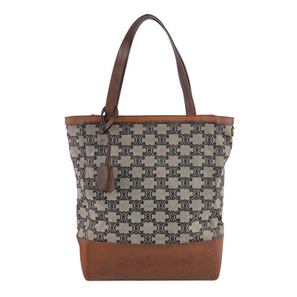 CELINE Triomphe Totebag Brown Vintage 38764j