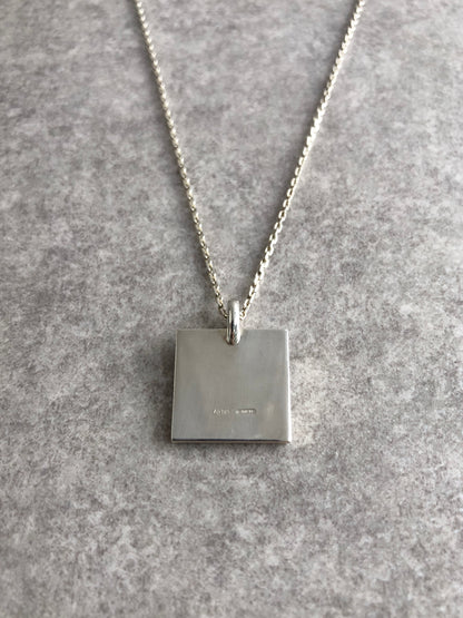GUCCI Logo SILVER925 Necklace Silver Vintage mmtwxc