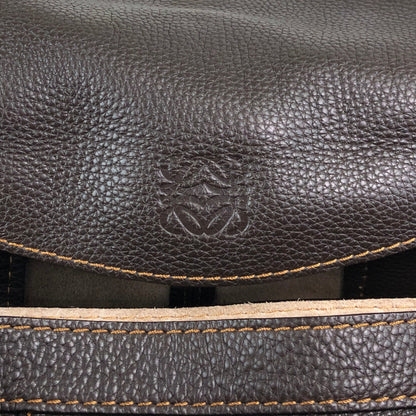 LOEWE Logo Embossed Handbag Brown Vintage s7e7fm