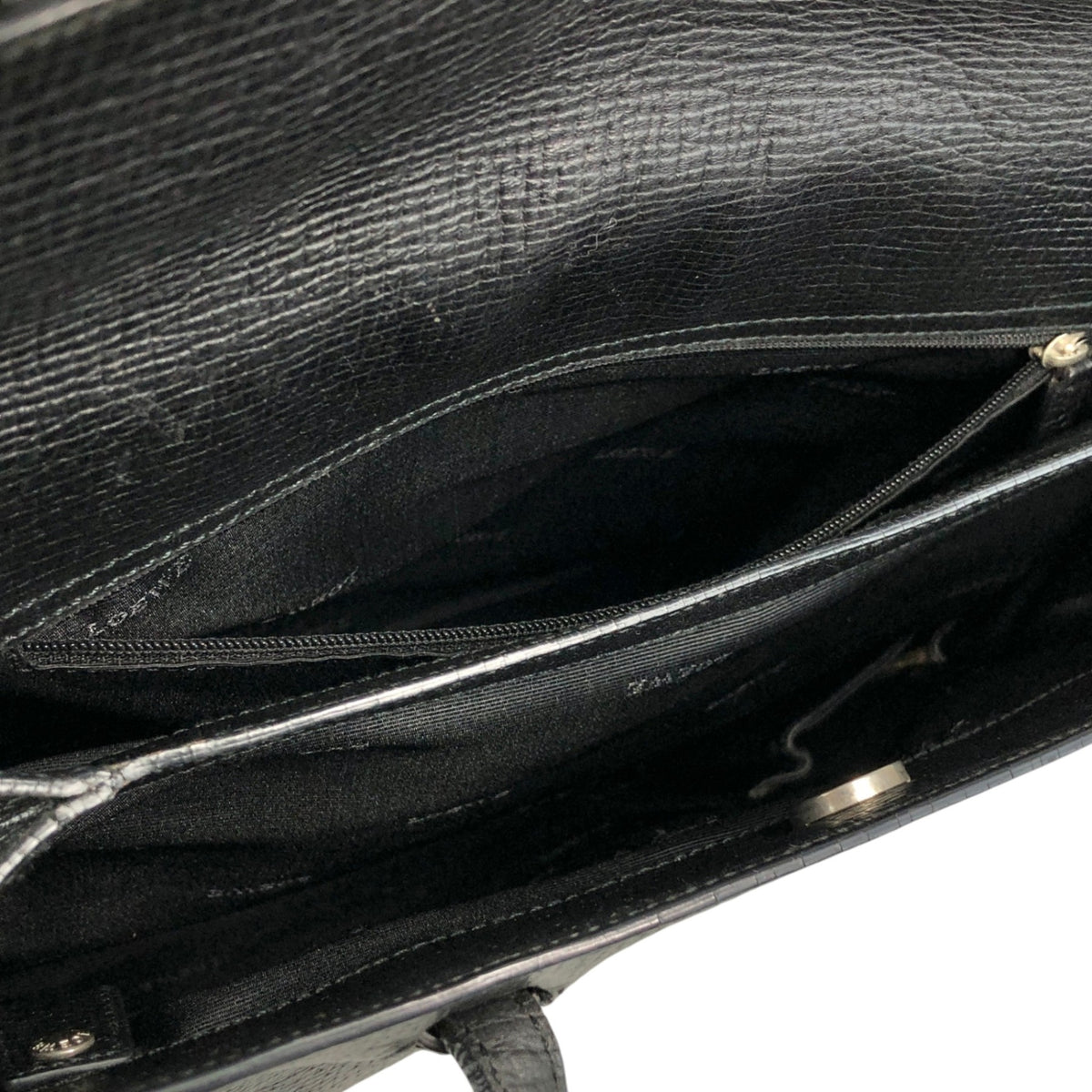 LOEWE Logo Embossed Handbag Black Vintage xvn4mm