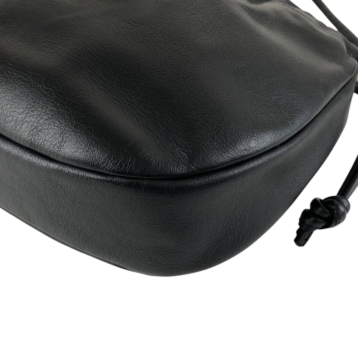 Christian Dior CD Logo Drawstring Shoulder bag Black Vintage 3cpukr