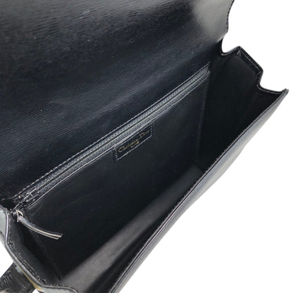 Christian Dior CD Logo Shoulder bag Black Vintage 28ek6f