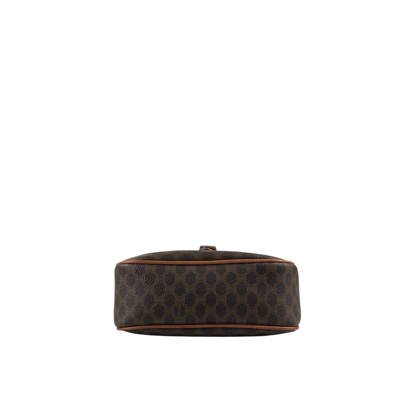 CELINE Macadam Blason Front Buckle Shoulder bag Brown Vintage zzu5ya