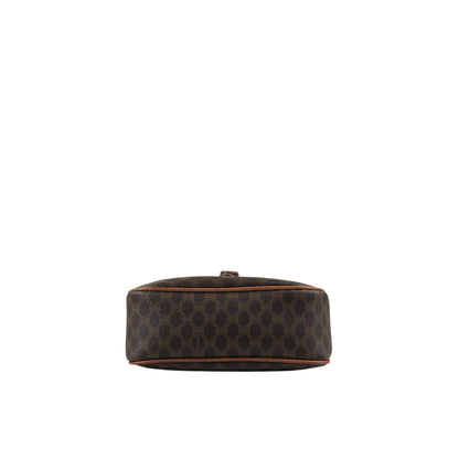 CELINE Macadam Blason Front Buckle Shoulder bag Brown Vintage zzu5ya