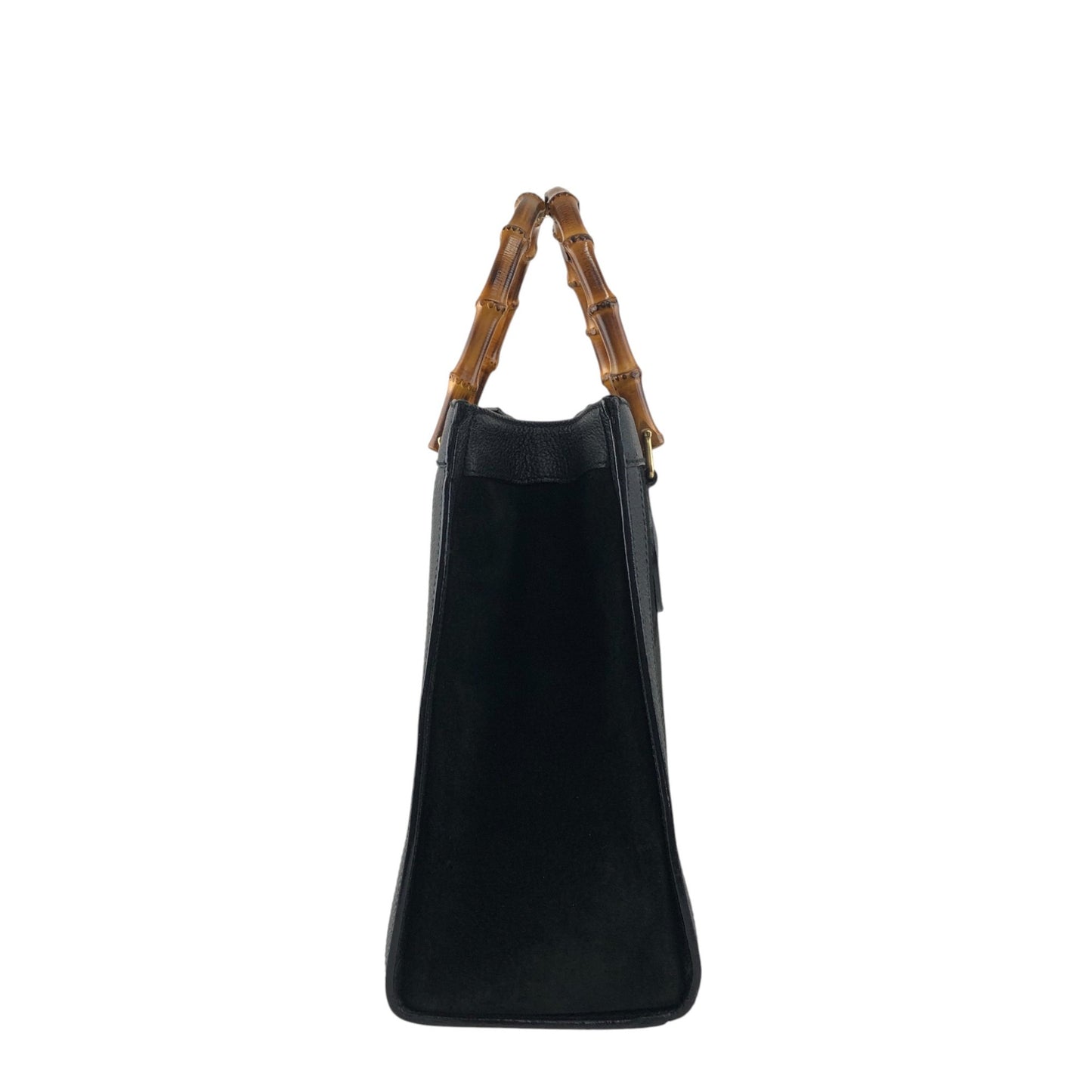 GUCCI Bamboo Handbag Black Vintage ujswe3