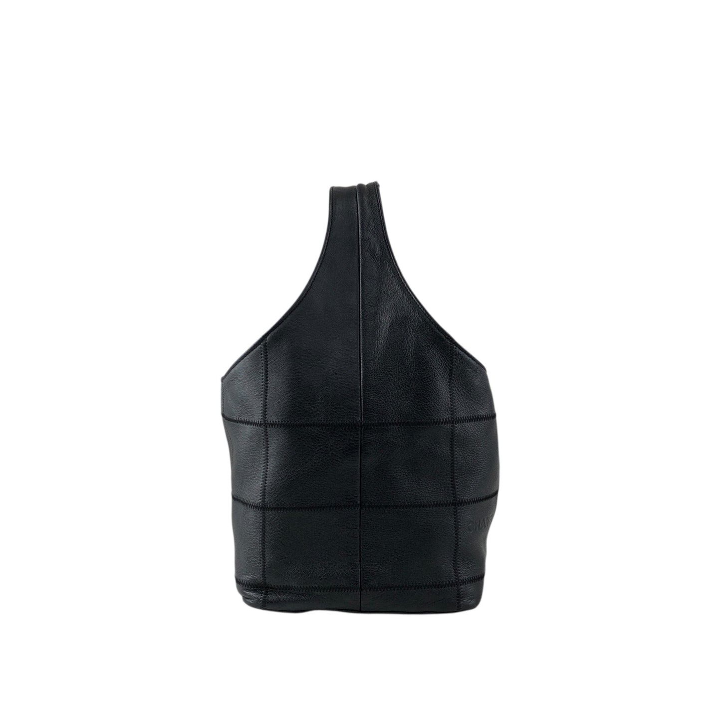 CHANEL Chocolate Bar Tassel Handbag Black A19981 Vintage fxmceh